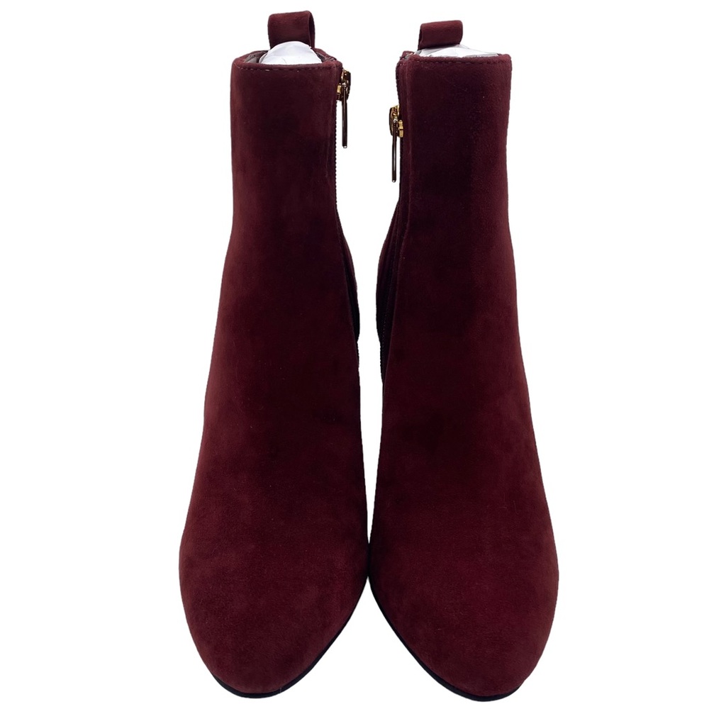 Vince Camuto Women's Boot Everna Heeled Burgundy Red Suede Leather Holiday - Picture 4 of 10